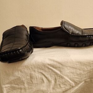 Men's Black Leather Loafers